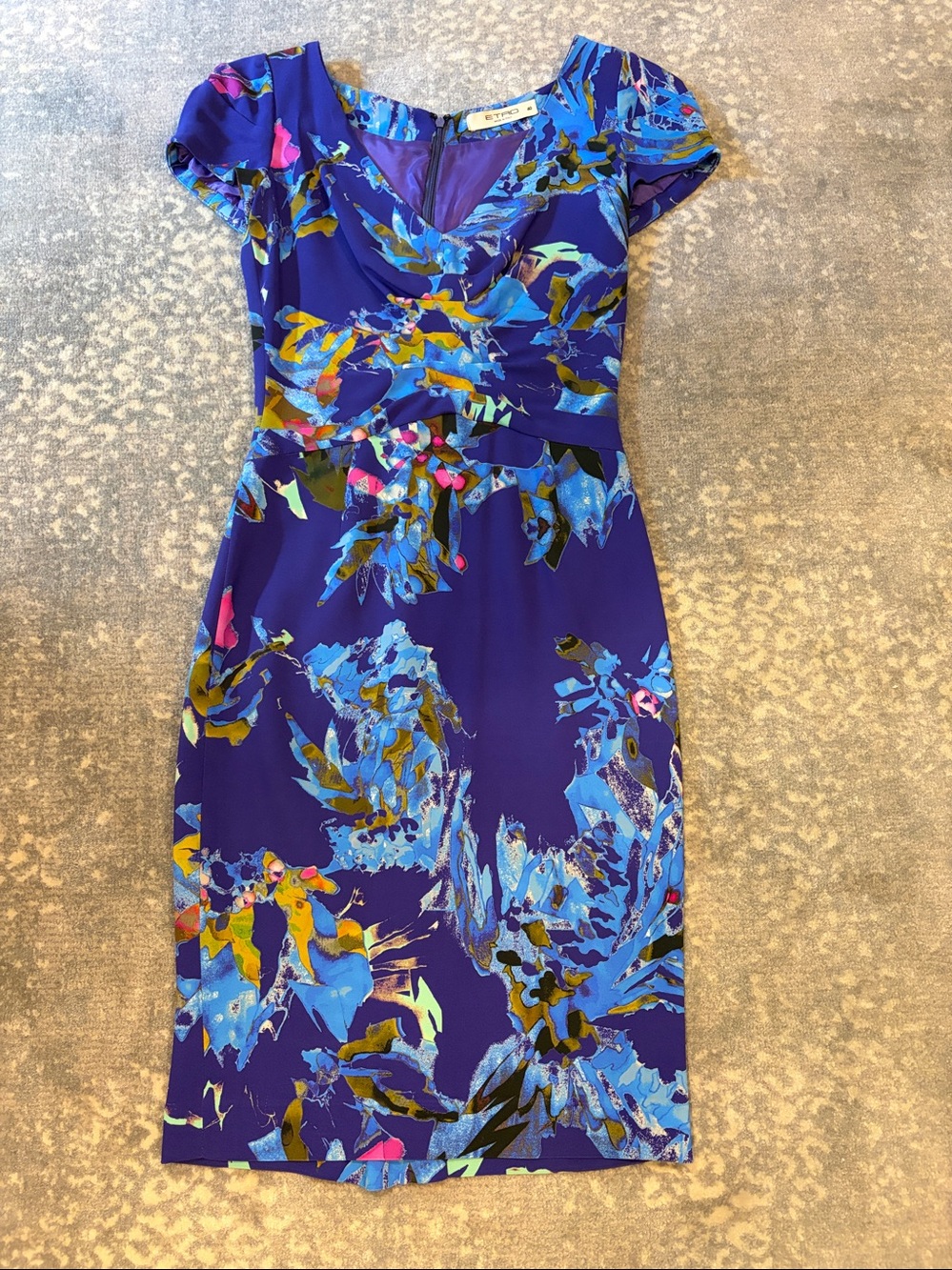 ETRO PURPLE VIBRANT DRESS SIZE 40